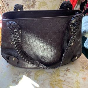 Authentic Gucci dark brown leather purse
